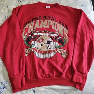 Red Super Bowl XXIII Champions Sweater